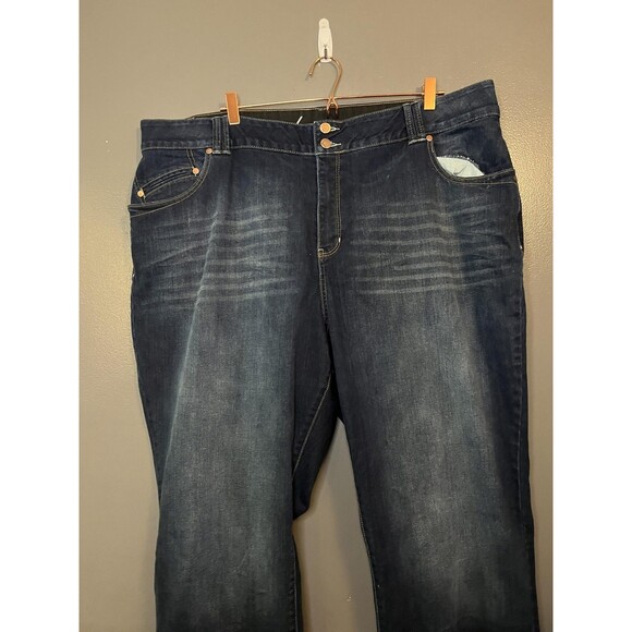 Lane Bryant Jeans Womens Plus Size 26 Average Dark Wash Bootcut Right Fit Tech - Picture 2 of 9